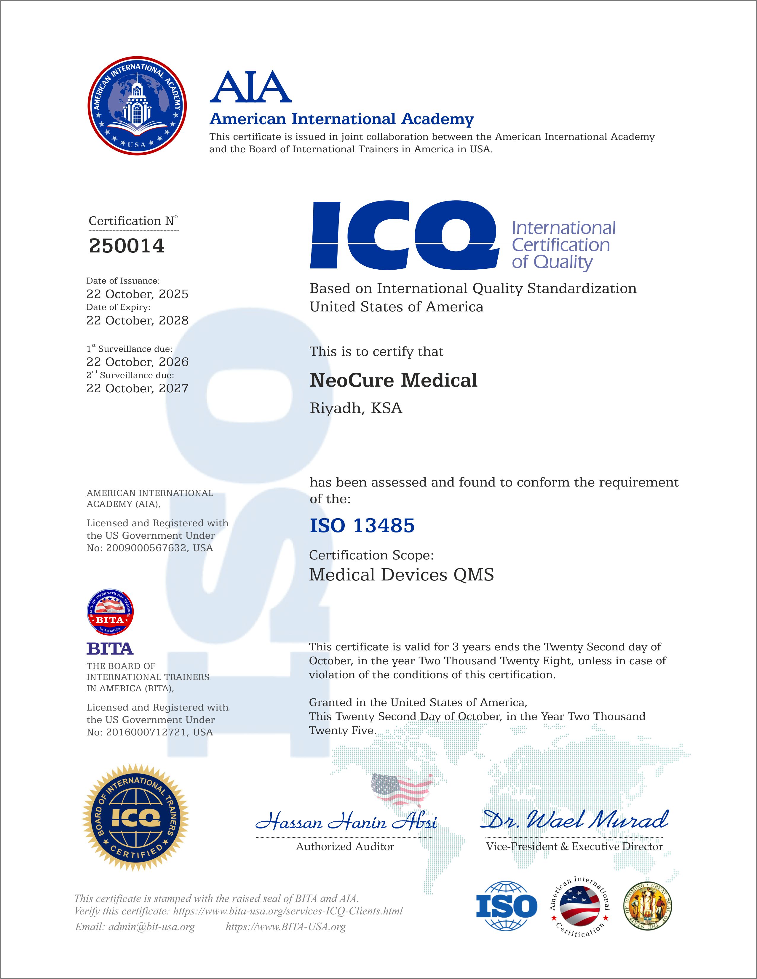ISO Certificate